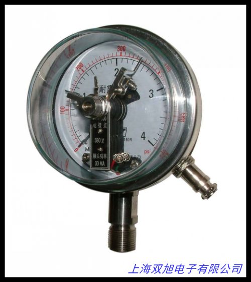 YTNXC-100ZT軸向帶邊耐震電接點(diǎn)壓力表0-40MPA抗震防震油壓表